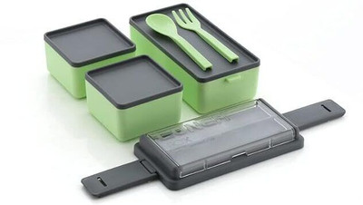 S sagwan bazar Dual Layer Airtight Multipurpose Lunch Box set 2 Containers Lunch Box(3 ml, Thermoware)