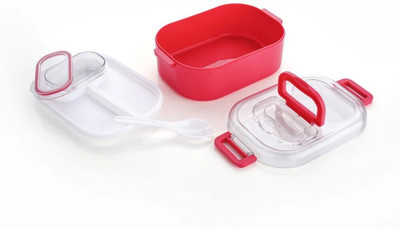 Qaswa Combo Lunch Box Set with Airtight Tiffin Box & Leakproof Bottle for Kids (Pink) 3 Containers Lunch Box(800 ml)