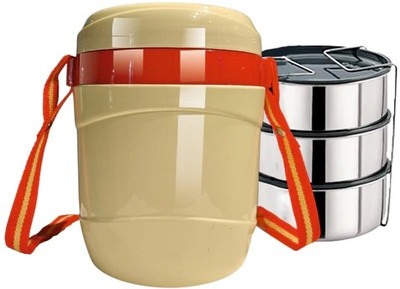 cello Lunch Box Hot Express | Insulated Lunch CarrierHygienic & odourless 3 Containers Lunch Box(900 ml)