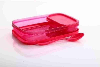 plizzo kitchenware LUNCH BOX 590ML pink 4 Containers Lunch Box(590 ml)