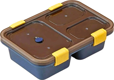 KEATON Tokyo Lunch Box With Spoon & Fork Tiffin Box 3 Containers Lunch Box(1000 ml)