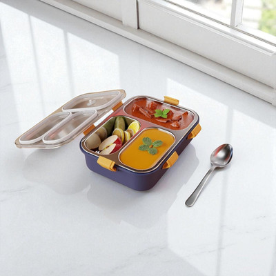 HPHCRAFTT Stainless_Steel_Lunch box_A214 3 Containers Lunch Box(1001 ml)