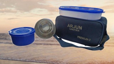 Arjun Lunch_Box_Set_2 and One_Oval_Container_15 3 Containers Lunch Box(1200 ml)