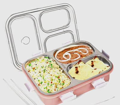 lavtoz Stainless Steel Bento !175 Lunch Box with 3 Containers & Secure Lock, 750ml 1 Containers Lunch Box(750 ml, Thermoware)