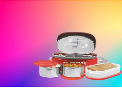 IDEAL PRIME SS2 LB_864 3 Containers Lunch Box(1000 ml, Thermoware)