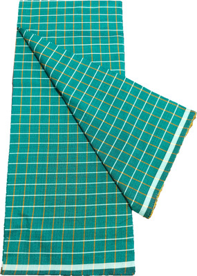 Handloom Checkered Green Lungi