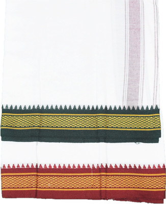KESHAV Striped White Lungi