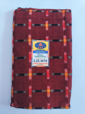 Sohit handloom Woven, Solid, Self Design Red Lungi