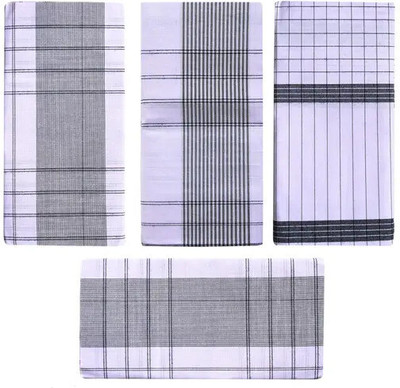 Shri Hari Fabs Checkered Black, White Lungi