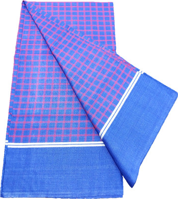 Handloom Checkered Blue Lungi
