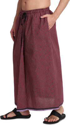 GOWRI TEX Checkered Multicolor Lungi
