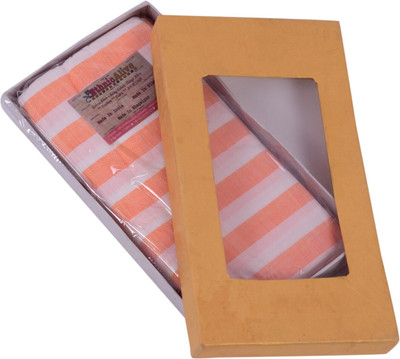 EthnicAlive Striped Orange Lungi
