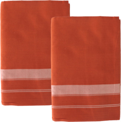 Fantasia Solid Orange Lungi