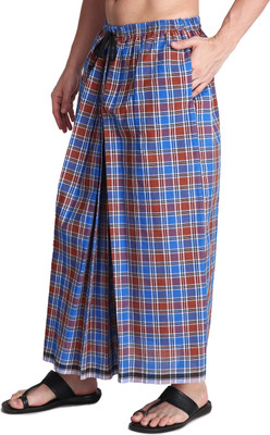 GOWRI TEX Checkered Multicolor Lungi