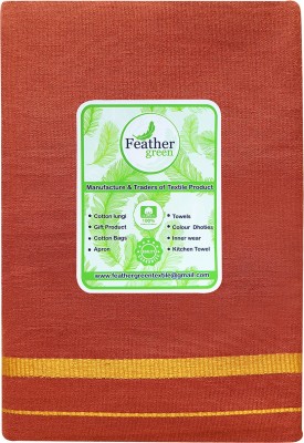 Feather Green Striped Orange Lungi