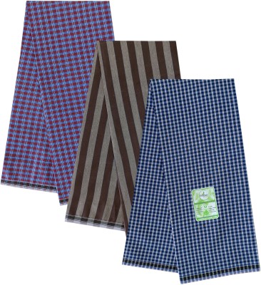 Feather Green Checkered Multicolor Lungi