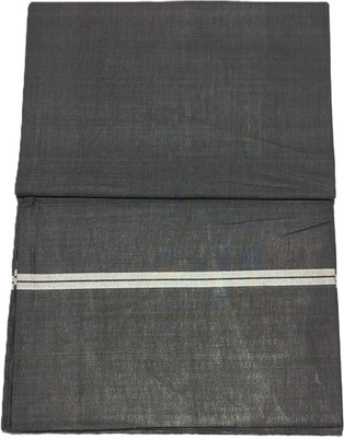 Luxury Silk Solid Black Lungi