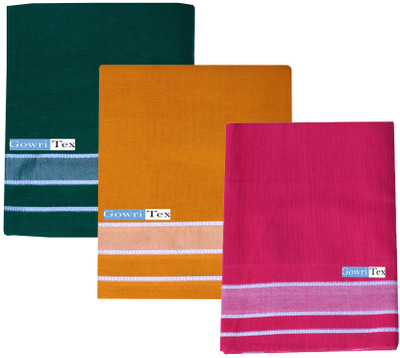 GOWRI TEX Solid Multicolor Lungi