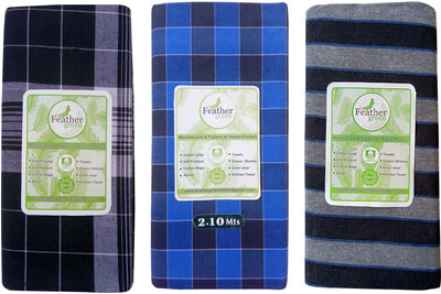 Feather Green Checkered Multicolor Lungi