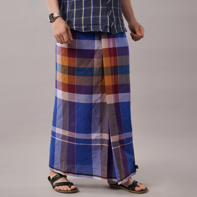 YANAI Checkered Multicolor Lungi