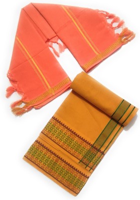 JUPALAW Solid Yellow, Green, Orange, Maroon, White Lungi