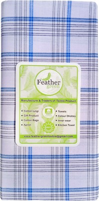 Feather Green Checkered White Lungi