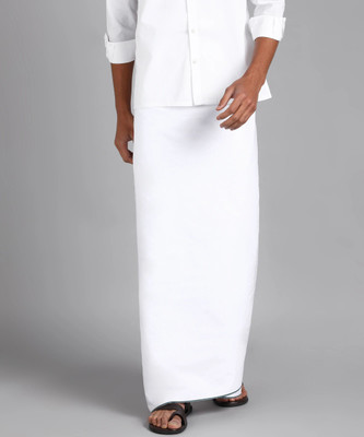 Shree shyam Handloom Solid White Lungi
