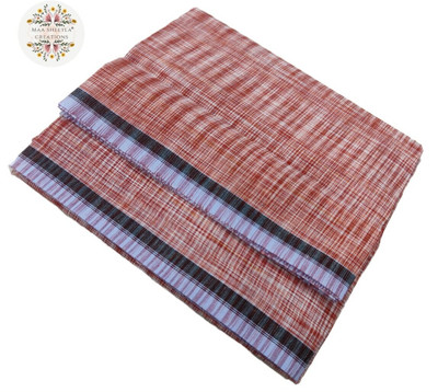 MSC MAA SHEETLA CREATIONS Self Design, Solid Brown Lungi