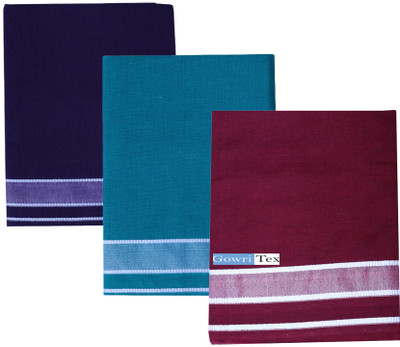 GOWRI TEX Solid Multicolor Lungi