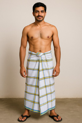 AHMADUN Checkered White Lungi