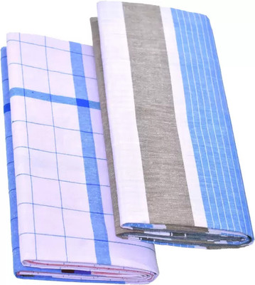 Shri Hari Fabs Striped White Lungi