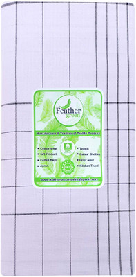 Feather Green Checkered White Lungi