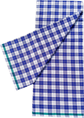 Handloom Checkered Blue Lungi