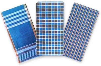 Premier Checkered, Striped Grey, Dark Blue, Blue, White, Yellow Lungi