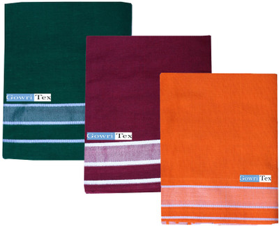 GOWRI TEX Solid Multicolor Lungi