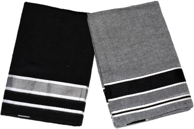 Jishnu enterprises Self Design Black, Grey Lungi