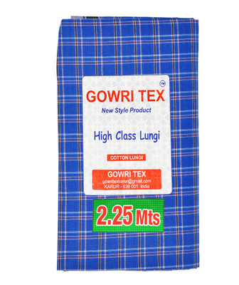 GOWRI TEX Checkered Multicolor Lungi