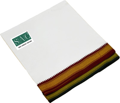 SAC SHREE APARAJEET CREATIONS Solid White, Green, Red Lungi