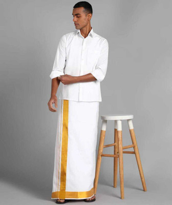 superbb Striped White Lungi