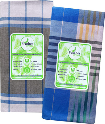Feather Green Checkered Multicolor Lungi