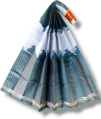 Iqra Mart Solid, Checkered, Woven, Self Design, Striped Green, Green Lungi