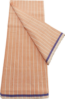 Handloom Checkered Orange Lungi