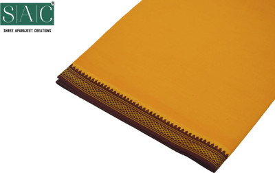 Shree shyam Handloom Solid, Striped, Self Design Yellow Lungi