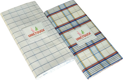 VASTRAM Checkered White Lungi