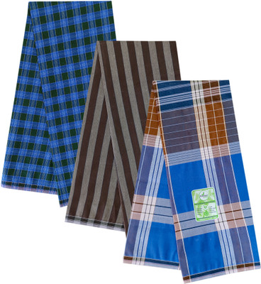 Feather Green Checkered Multicolor Lungi