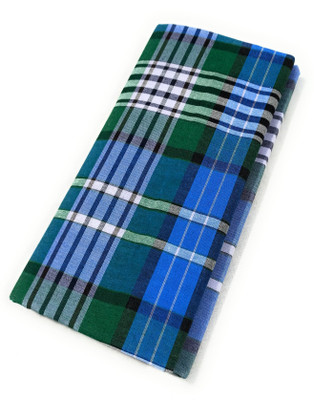 SMT Checkered Green, Blue Lungi