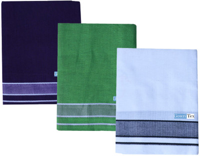 GOWRI TEX Solid Multicolor Lungi