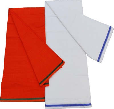 Handloom Solid Orange Lungi