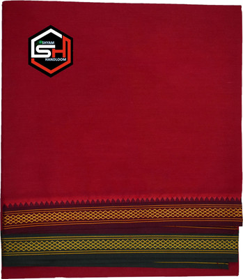 Shree shyam Handloom Solid Red, Red, Green Lungi
