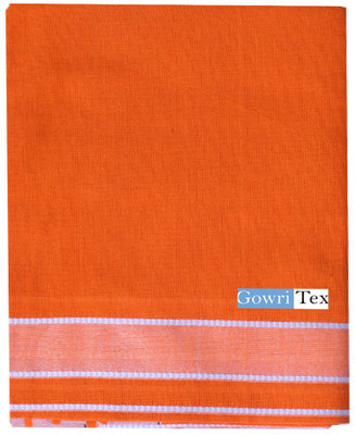 GOWRI TEX Solid Orange Lungi